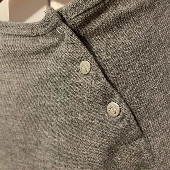 7 FOR ALL MANKIND Jumper Pullover Sweater Grey Pink Floral Buttons Girl’s 4T - Picture 4 of 5